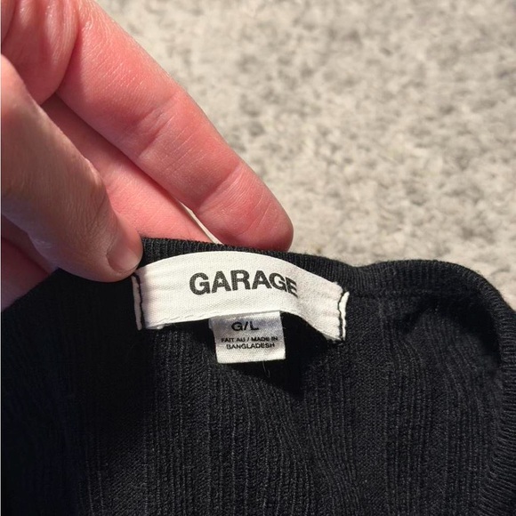 Garage Black Ribbed Cardigan - Picture 2 of 3